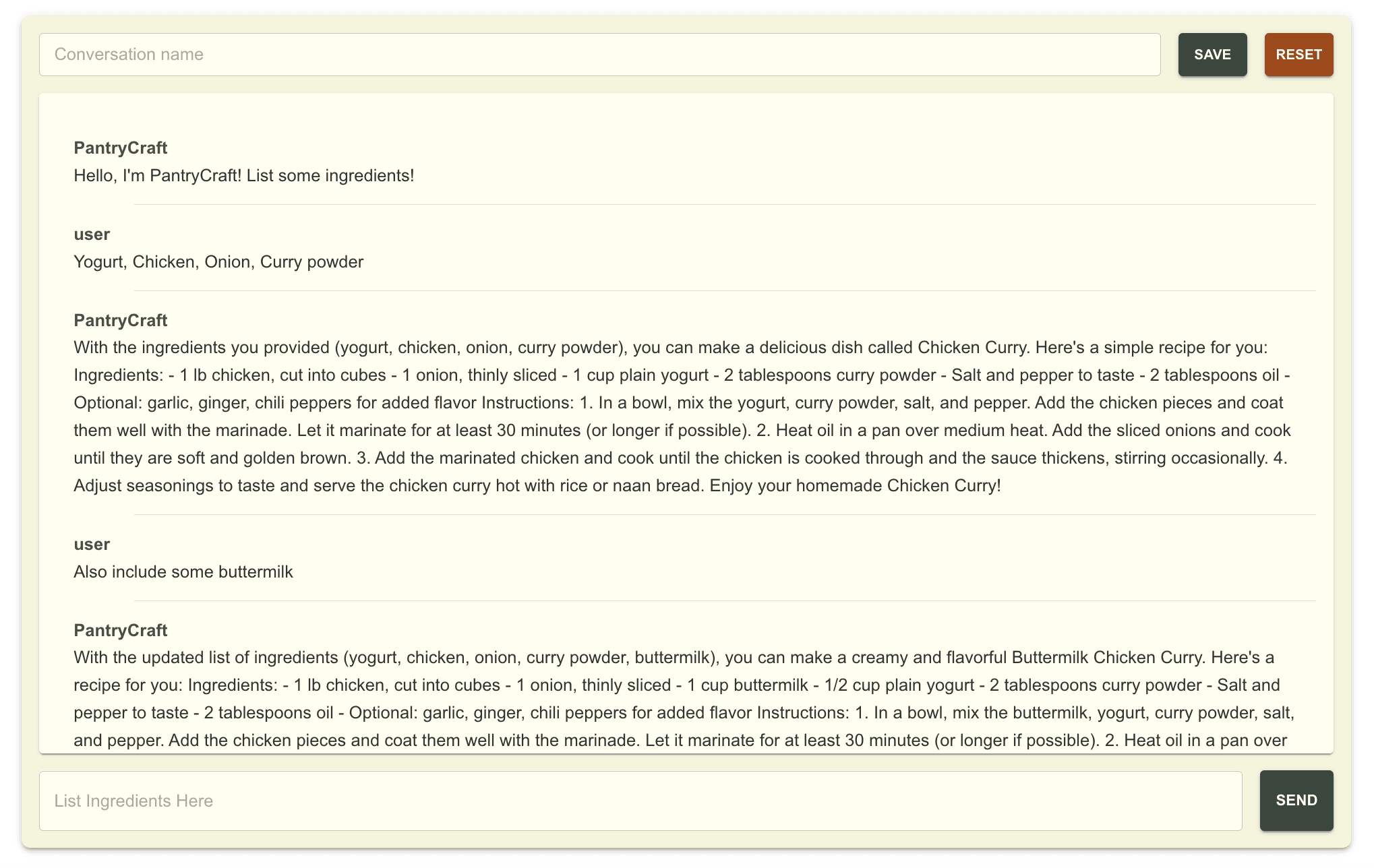 Application Interface