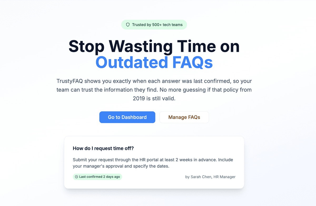 TrustyFAQ